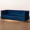 Baxton Studio Aveline Navy Blue Velvet Upholstered Brushed Gold Finished Sofa 159-9784 - alternate 8